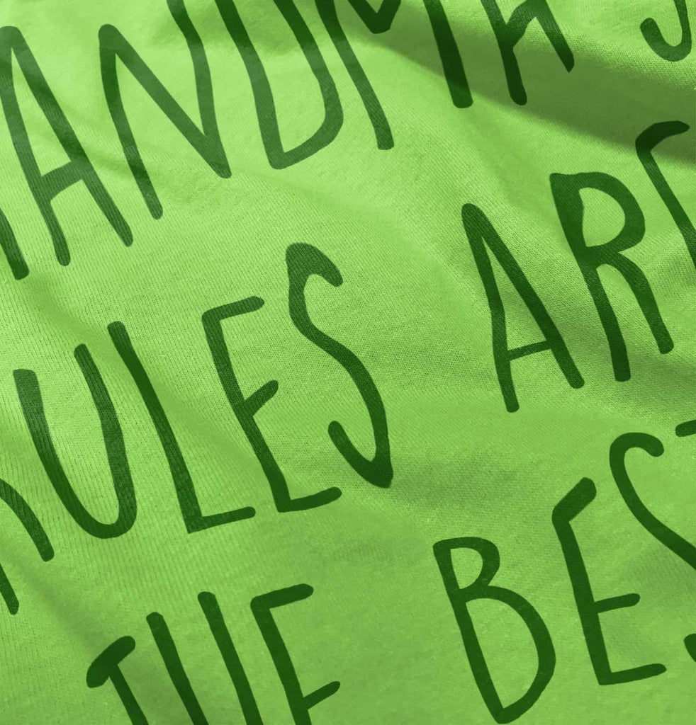 Grandma's Rules Are The Best Romper Bodysuit-Direct To Garment Print-Brisco Baby