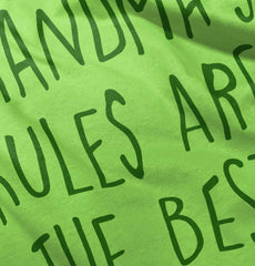 Grandma's Rules Are The Best Romper Bodysuit-Direct To Garment Print-Brisco Baby