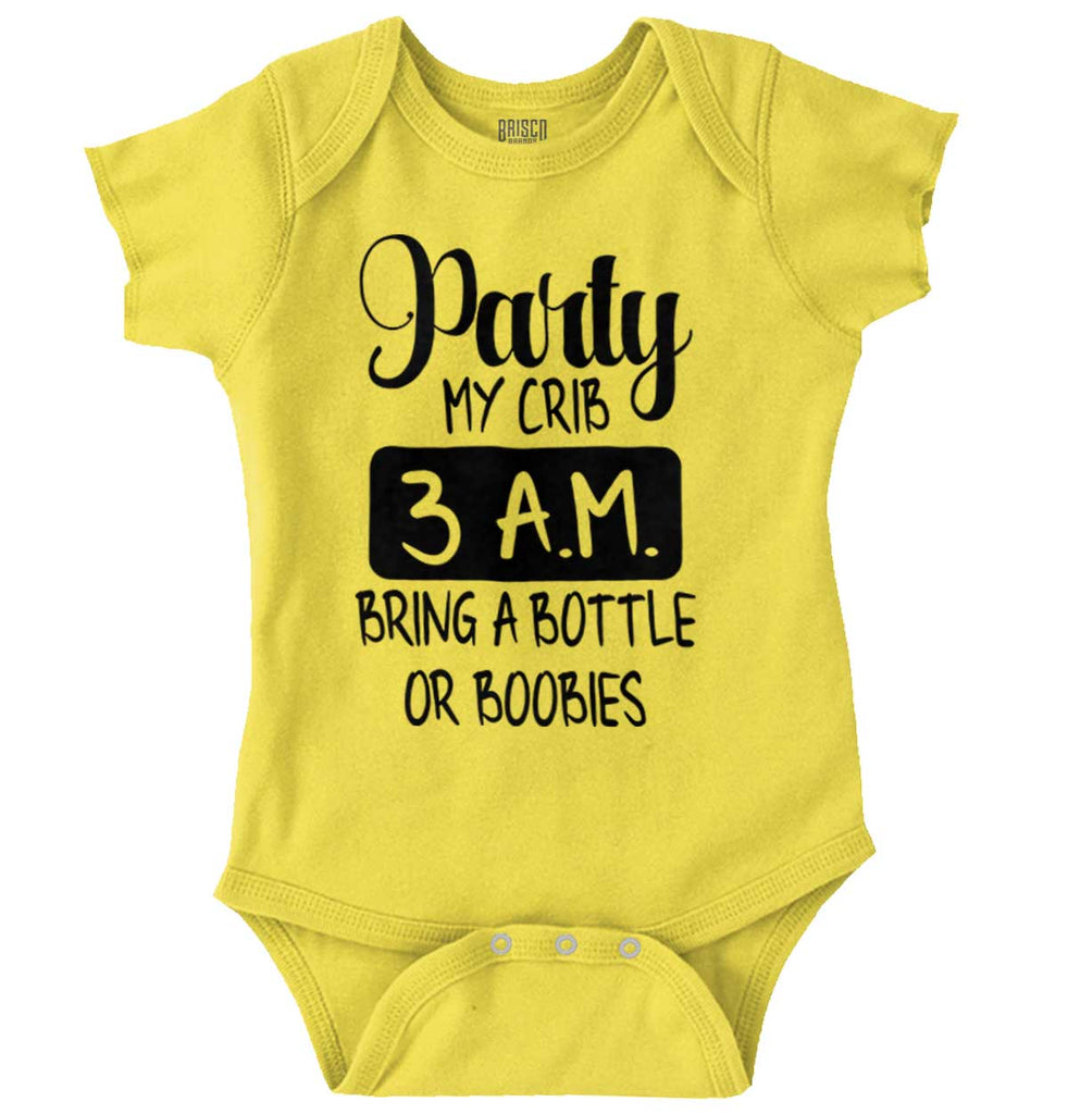 Party At My Crib Romper Bodysuit-Direct To Garment Print-Brisco Baby