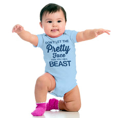 Pretty Face Romper Bodysuit-Direct To Garment Print-Brisco Baby