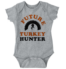 Future Turkey Hunter Romper Bodysuit-Direct To Garment Print-Brisco Baby