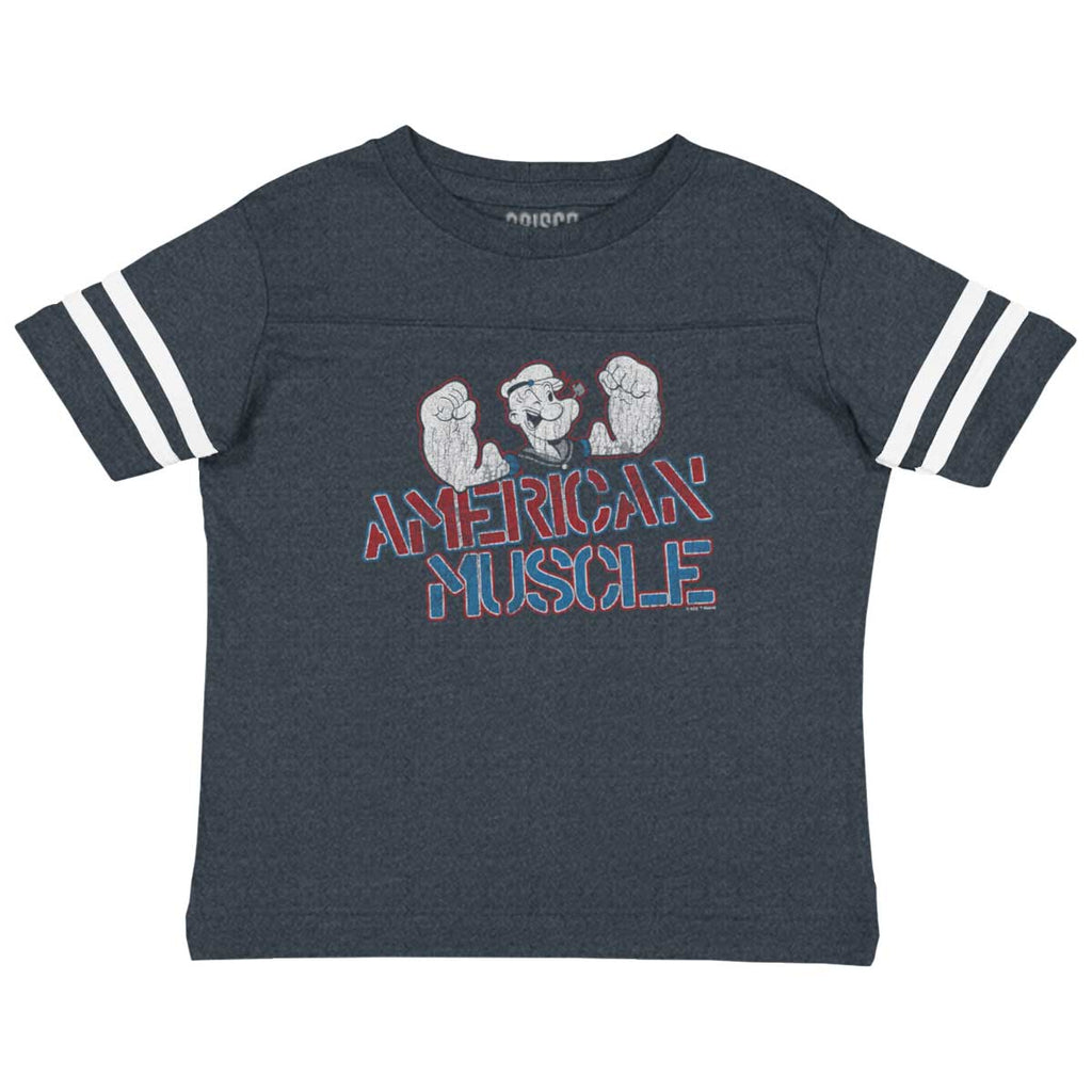 American Muscle Toddler Football Jersey Tee-Direct To Garment Print-Brisco Baby