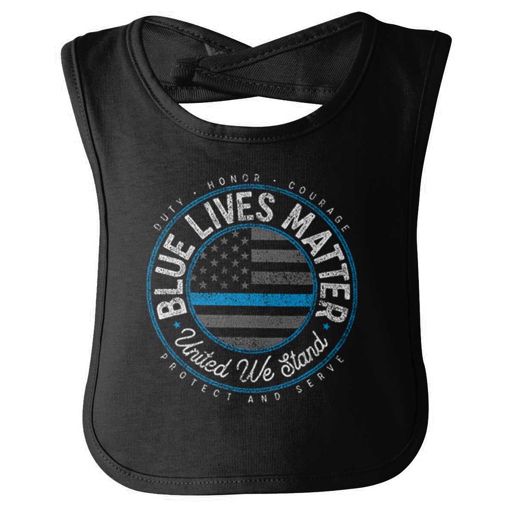 Thin Blue America Infant Baby Bib-Direct To Garment Print-Brisco Baby