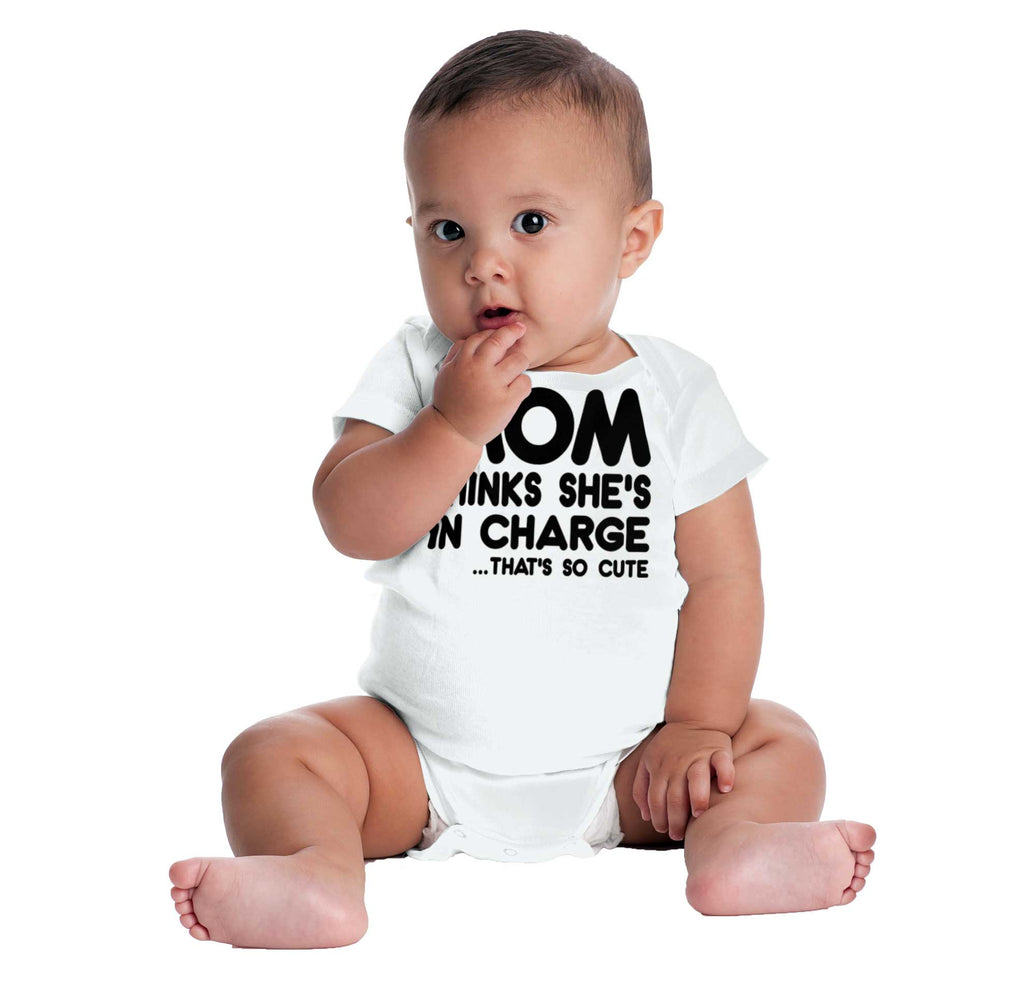 In Charge Romper Bodysuit-Direct To Garment Print-Brisco Baby