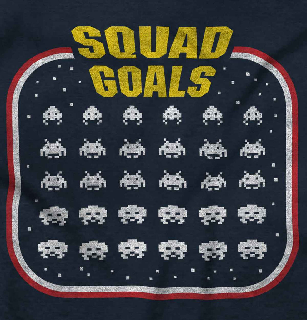 Squad Goals Video Gaming Nerd Ringer Romper Bodysuit-Direct To Garment Print-Brisco Baby