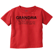 Grandma Defined Infant Toddler T Shirt-Direct To Garment Print-Brisco Baby