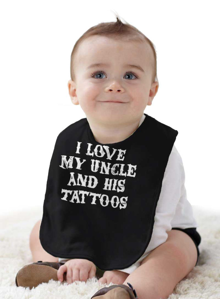 Uncle's Tattoos Infant Baby Bib-Direct To Garment Print-Brisco Baby