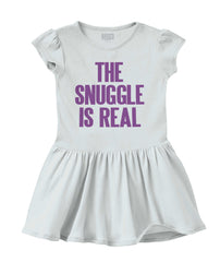 Snuggle Is Real Solid Baby Infant Dress-Direct To Garment Print-Brisco Baby