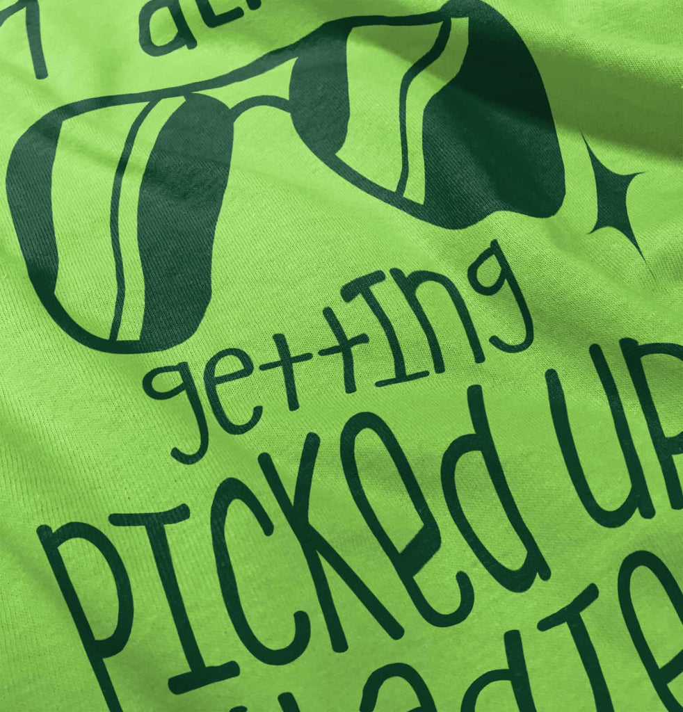 Picked Up By Ladies Romper Bodysuit-Direct To Garment Print-Brisco Baby