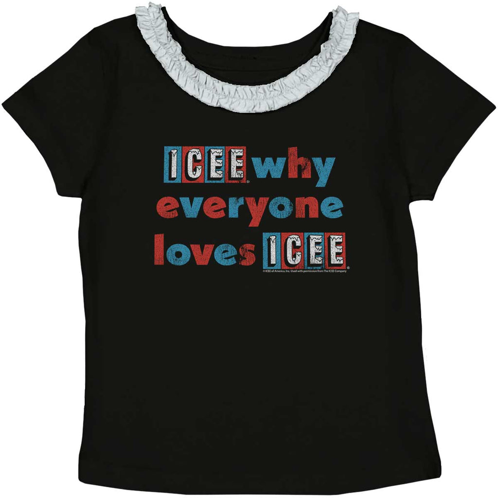 Everyone Loves Icee Toddler Ruffled Trim T-Shirt-Direct To Garment Print-Brisco Baby