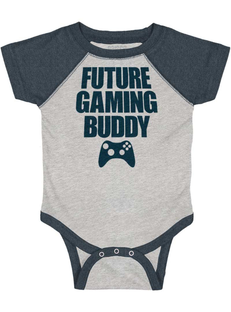Future Gaming Buddy Raglan Romper Bodysuit-Direct To Garment Print-Brisco Baby