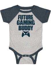 Future Gaming Buddy Raglan Romper Bodysuit-Direct To Garment Print-Brisco Baby