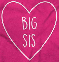 Big Sis Heart Romper Bodysuit-Direct To Garment Print-Brisco Baby