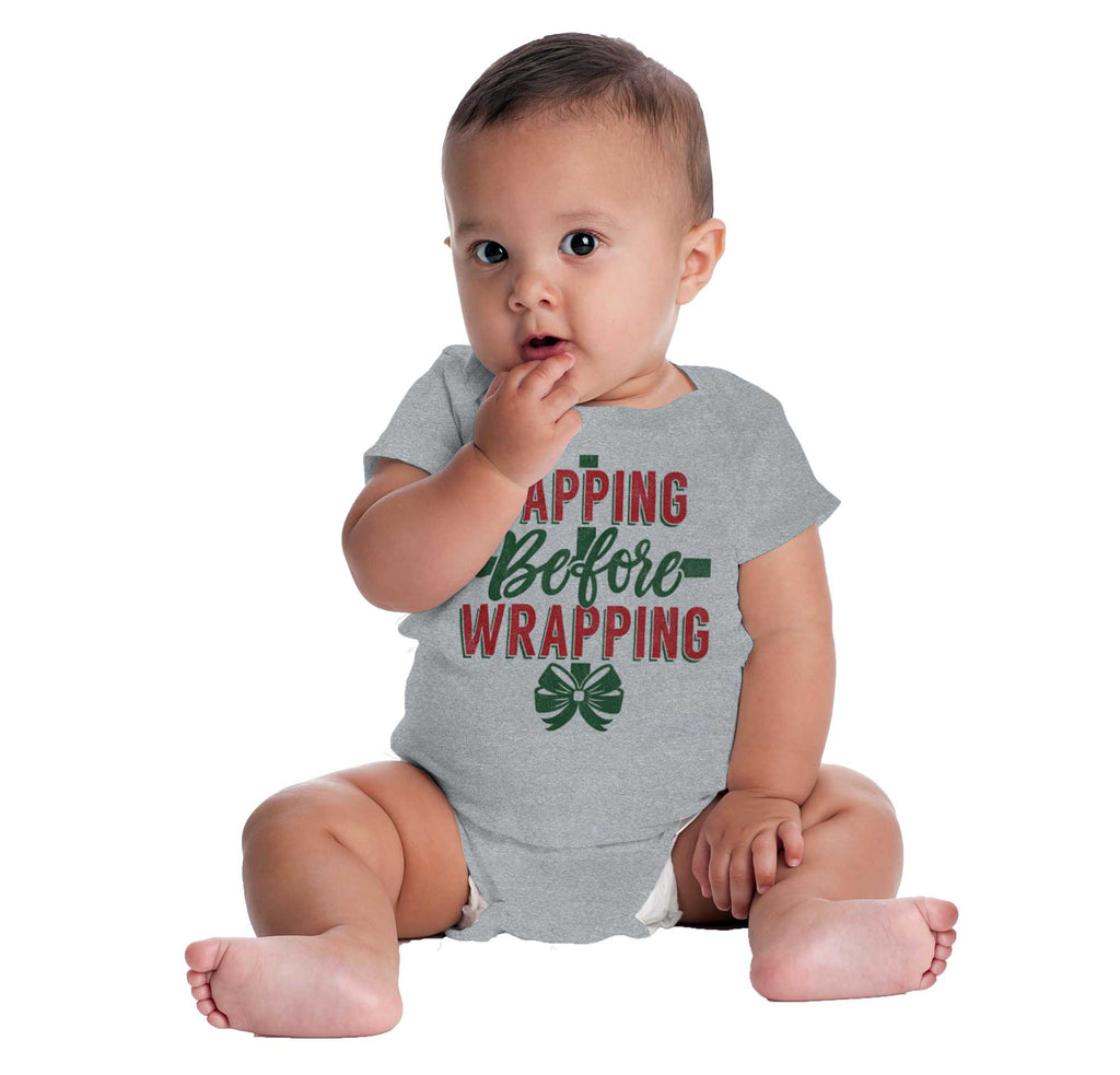 Napping Before Wrapping Romper Bodysuit-Direct To Garment Print-Brisco Baby
