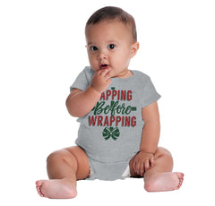Napping Before Wrapping Romper Bodysuit-Direct To Garment Print-Brisco Baby