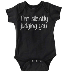 Silently Judging You Romper Bodysuit-Direct To Garment Print-Brisco Baby