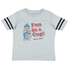 Fun In A Cup Toddler Football Jersey Tee-Direct To Garment Print-Brisco Baby