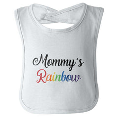 Mommy's Rainbow Infant Baby Bib-Direct To Garment Print-Brisco Baby