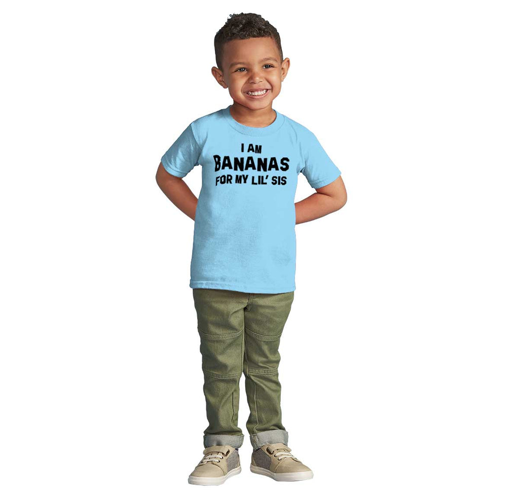 Bananas For Lil Sis Infant Toddler T Shirt-Direct To Garment Print-Brisco Baby