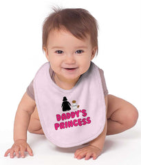 Daddy's Princess Infant Baby Bib-Direct To Garment Print-Brisco Baby