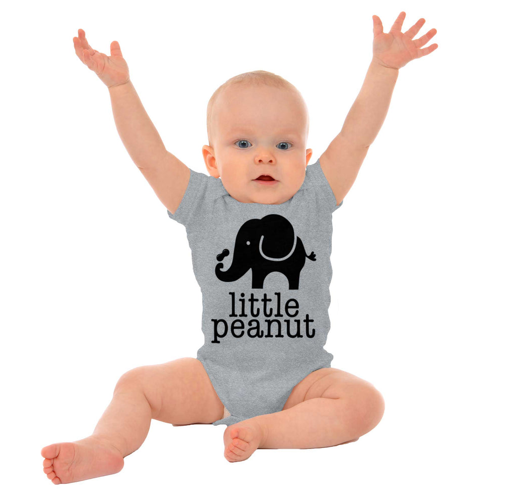 Elephant Peanut Romper Bodysuit-Direct To Garment Print-Brisco Baby