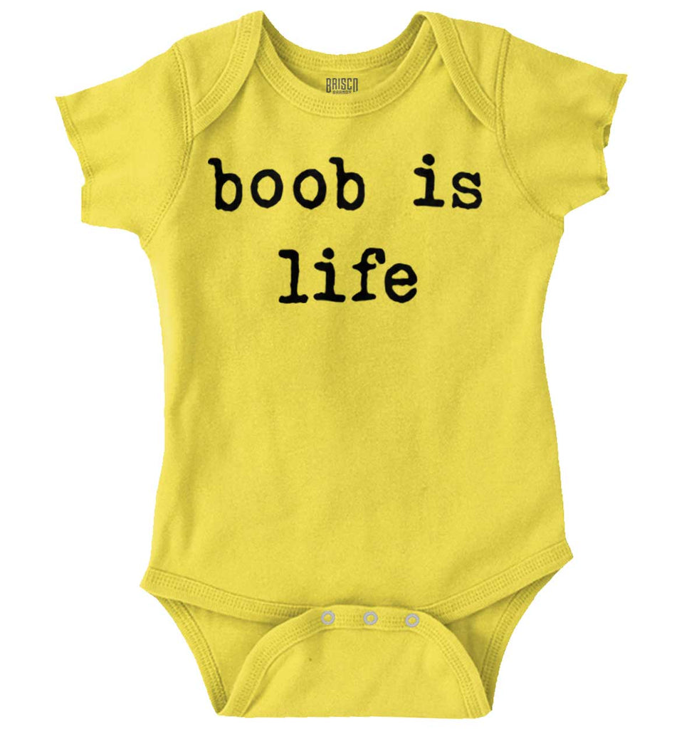Boob Is Life Romper Bodysuit-Direct To Garment Print-Brisco Baby