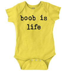 Boob Is Life Romper Bodysuit-Direct To Garment Print-Brisco Baby