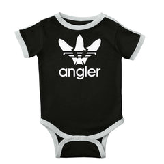 Angler Ringer Bodysuit-Direct To Garment Print-Brisco Baby