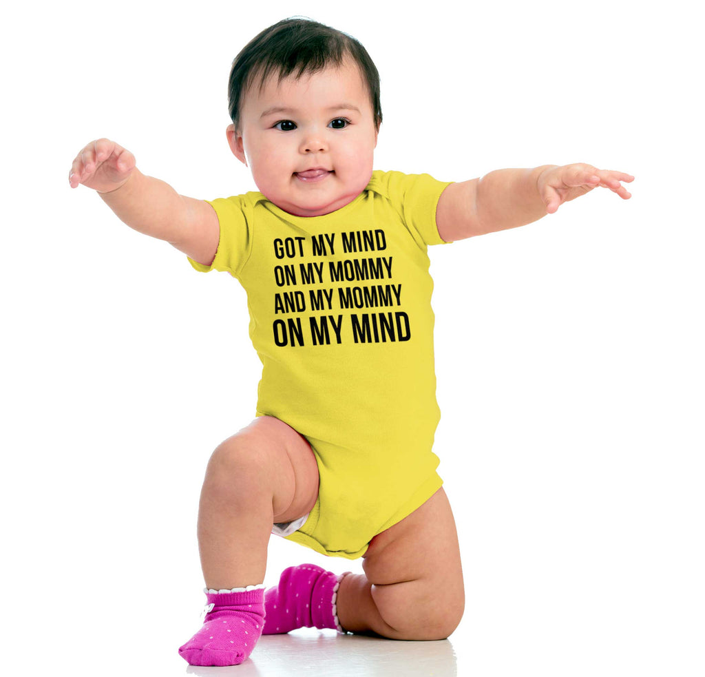 Mind On Mommy Romper Bodysuit-Direct To Garment Print-Brisco Baby