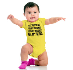 Mind On Mommy Romper Bodysuit-Direct To Garment Print-Brisco Baby