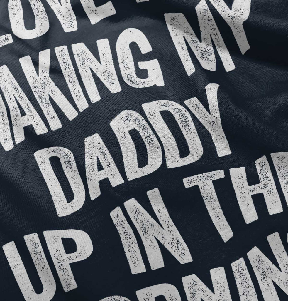 Waking Up Daddy Romper Bodysuit-Direct To Garment Print-Brisco Baby