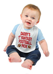 Fantasy Football Pick Infant Baby Bib-Direct To Garment Print-Brisco Baby