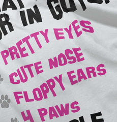 Beagle Checklist Romper Bodysuit-Direct To Garment Print-Brisco Baby