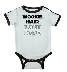 Wookie Hair Don't Ca Ringer Romper Bodysuit-Direct To Garment Print-Brisco Baby