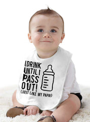 Drink Until I Pass Out Infant Baby Bib-Direct To Garment Print-Brisco Baby