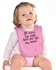 Cute Mom Infant Baby Bib-Direct To Garment Print-Brisco Baby