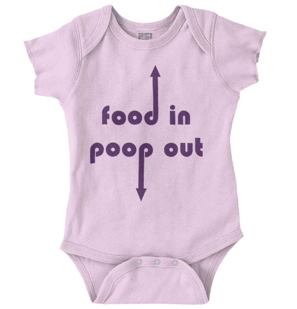 Poop out Romper Bodysuit-Direct To Garment Print-Brisco Baby