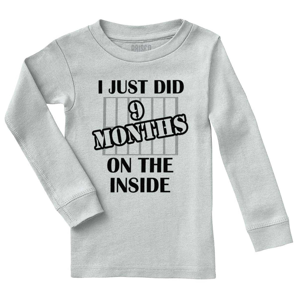9 Months On The Inside Solid Baby Pajama Top-Direct To Garment Print-Brisco Baby
