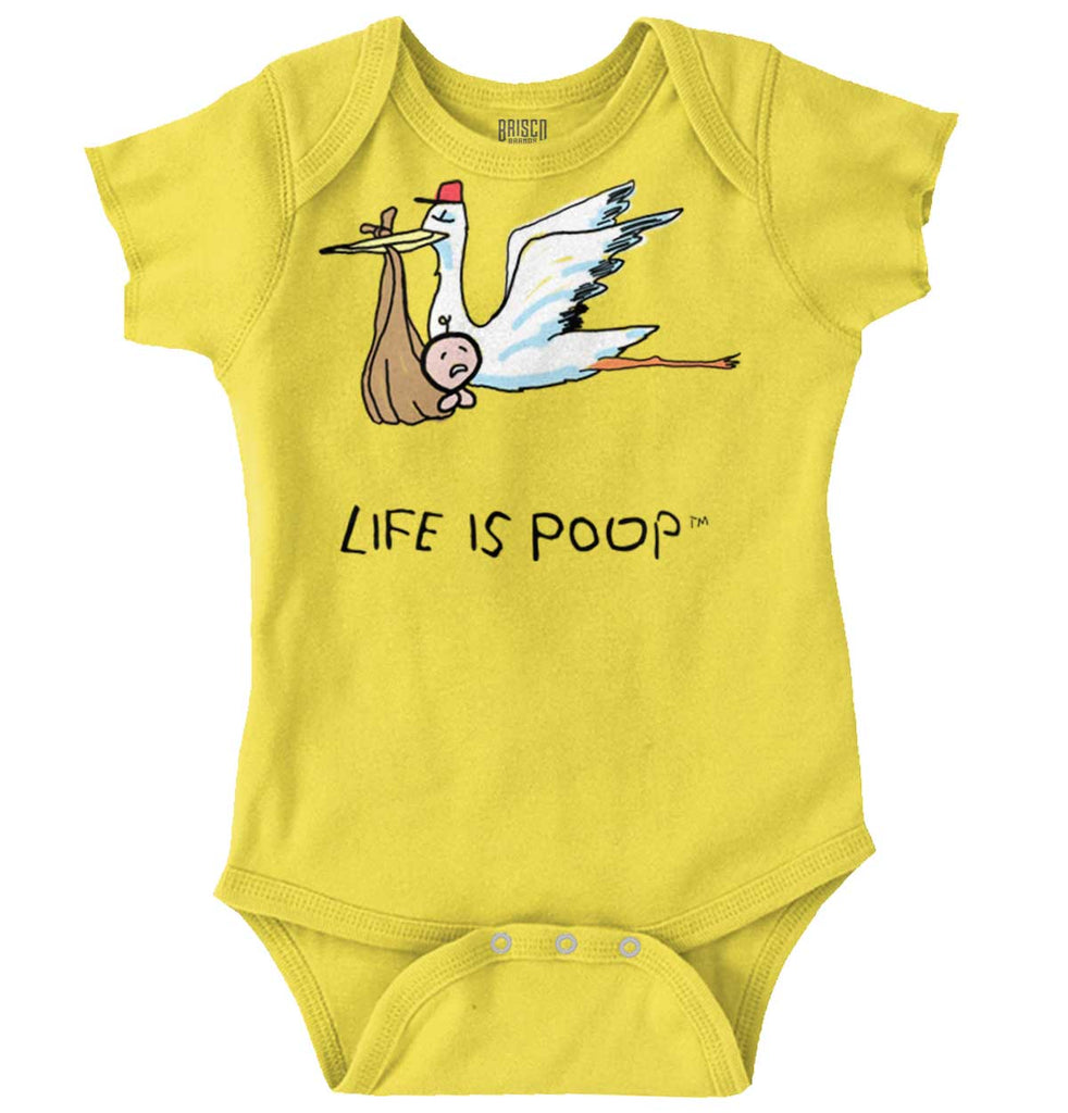 Stork Romper-Direct To Garment Print-Brisco Baby