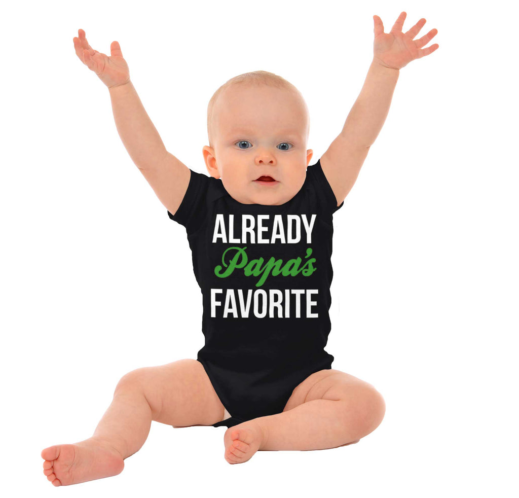 Already Papa's Favorite Romper Bodysuit-Direct To Garment Print-Brisco Baby