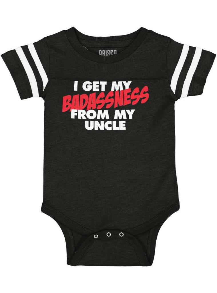 Badass Uncle Football Romper Bodysuit-Direct To Garment Print-Brisco Baby