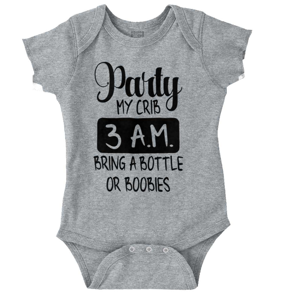 Party At My Crib Romper Bodysuit-Direct To Garment Print-Brisco Baby