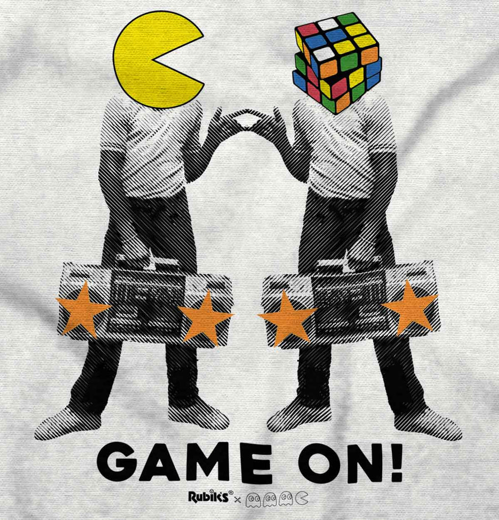 Pac-Man Rubiks Game On Toddler Baseball-Direct To Garment Print-Brisco Baby