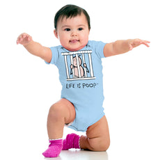 Jail Crib Romper Bodysuit-Direct To Garment Print-Brisco Baby