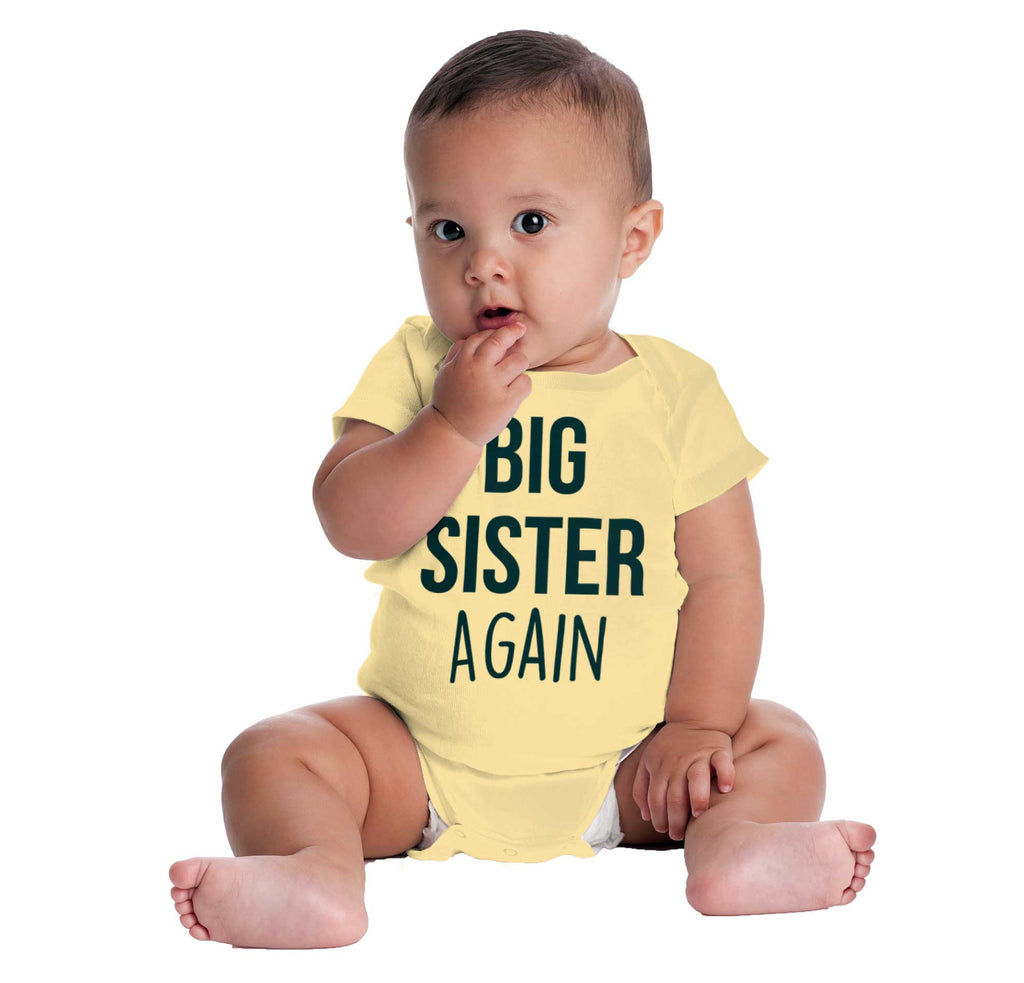 Big Sister Again Romper Bodysuit-Direct To Garment Print-Brisco Baby