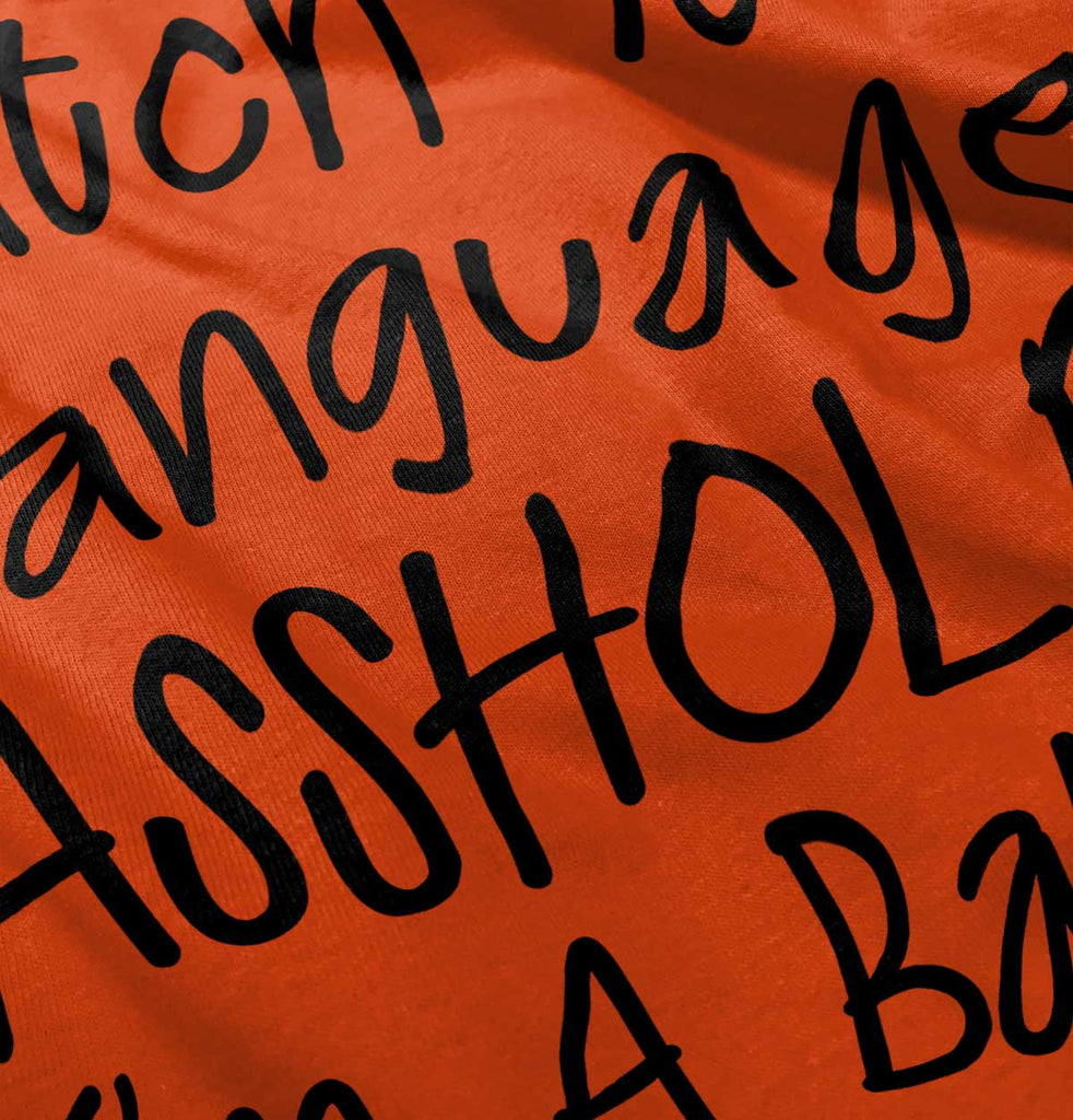 Watch The Language Romper Bodysuit-Direct To Garment Print-Brisco Baby