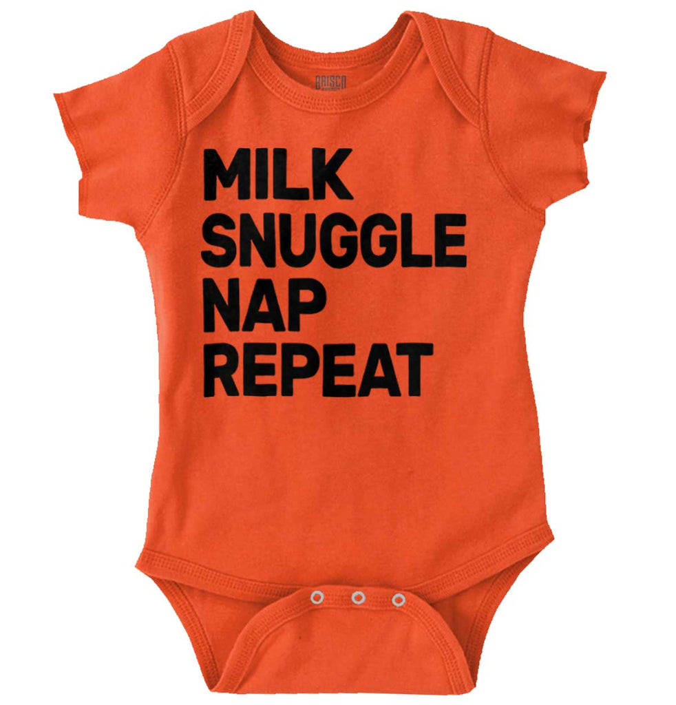 Milk Snuggle Nap Romper Bodysuit-Direct To Garment Print-Brisco Baby