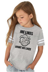 What Me Likes Toddler Football Jersey Tee-Direct To Garment Print-Brisco Baby