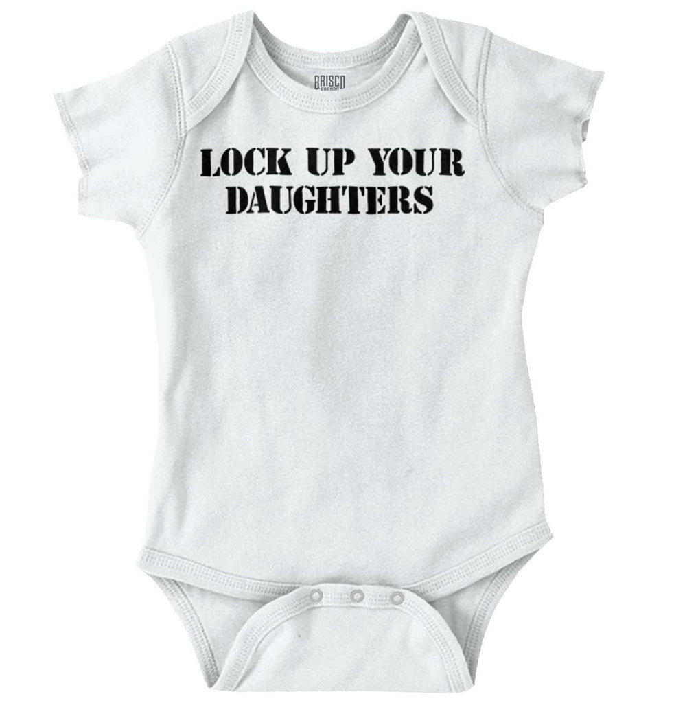 Lock Up Daughters Romper Bodysuit-Direct To Garment Print-Brisco Baby