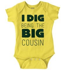 Dig Big Cousin Romper Bodysuit-Direct To Garment Print-Brisco Baby